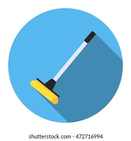Mop flat icon. Illustration for web and mobile design.
