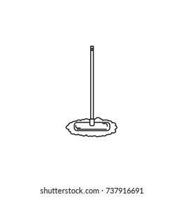 mop flat icon on white background