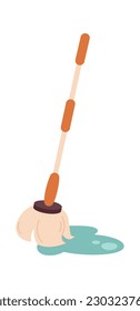 Mop for floor cleaning. Vector illustration