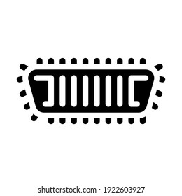 mop head glyph icon vector. mop head sign. isolated contour symbol black illustration