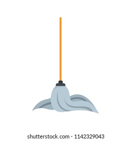 Mop icon. Flat illustration of mop vector icon for web isolated on white