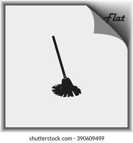 Mop icon. Floor cleaning object.