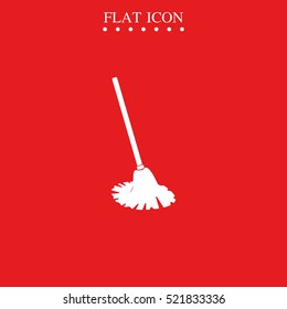 Mop icon. Floor cleaning object.