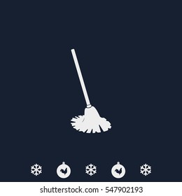 Mop icon. Floor cleaning object.