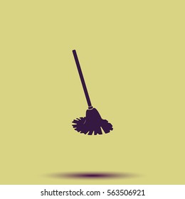 Mop icon. Floor cleaning object.