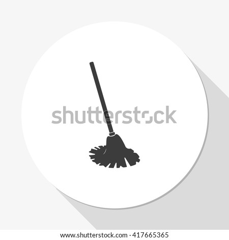 Mop icon. Floor cleaning object.