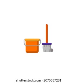 mop icon illustration vector graphic