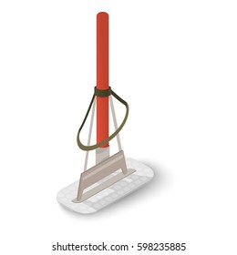Mop icon. Isometric illustration of mop vector icon for web