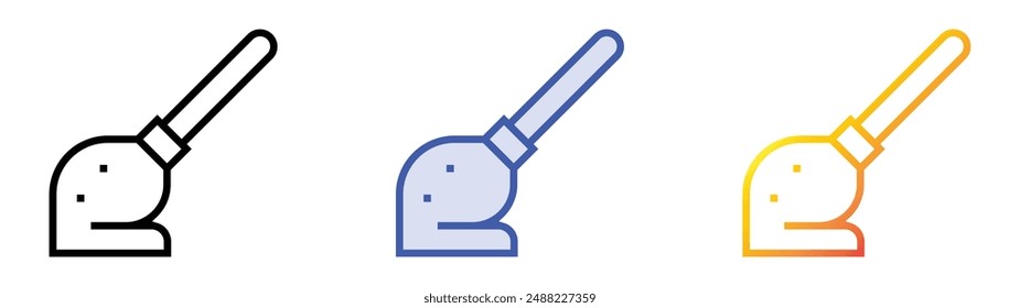 mop icon. Linear, Blue Fill and Gradient Style Design Isolated On White Background