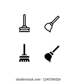 Mop Icon Logo Vector Symbol. Mopping Icon