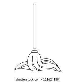 Mop icon. Outline illustration of mop vector icon for web design isolated on white background