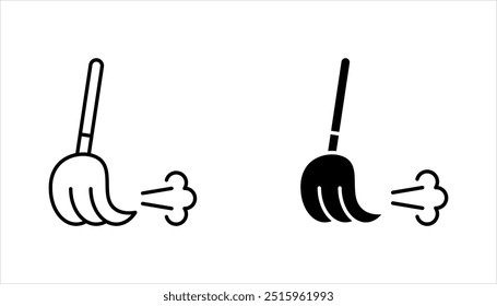 mop icon set. Floor mop icons. Cleaning symbol vector illustration on white background