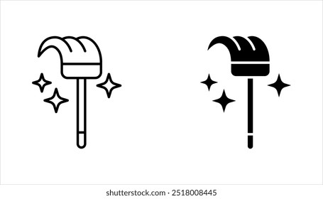 Conjunto de iconos de trapeador. Iconos de fregona de piso. Símbolo de limpieza Ilustración vectorial sobre fondo blanco