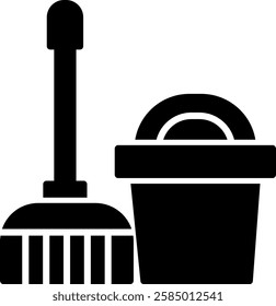 Mop Icon Symbol Art Sign