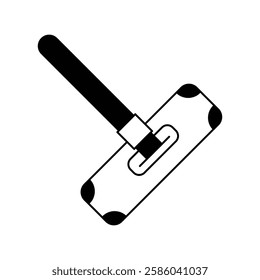 mop icon with white background vector stock illustration