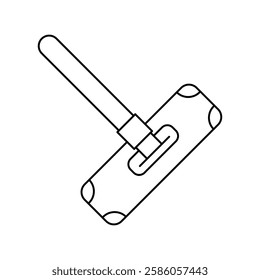 mop icon with white background vector stock illustration