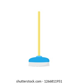 Mop illustration. Brush, floor, tool. Household concept. Can be used for topics like cleanup, domestic appliance, housework