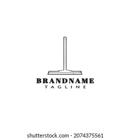 mop logo cartoon design icon template black modern isolated illustration