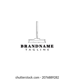 mop logo cartoon design icon black template modern vector illustration