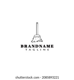 mop logo cartoon design icon black template modern isolated vector cute