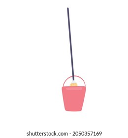 estilo de icono de mop on bucket