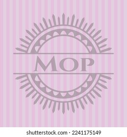 Emblema rosado. Diseño de vectores. 