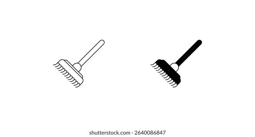 mop set icon with white background vector stock illustration