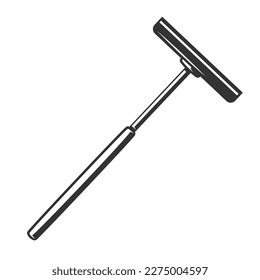 Silueta de mop aislada en un fondo blanco. Concepto de limpieza. Ilustración del vector