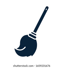 diseño de iconos de estilo mop silueta, servicio de limpieza lavado equipo de higiene en el hogar interior doméstico trabajo doméstico y mantenimiento del hogar Tema Vector ilustración