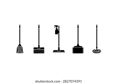 Набор векторов для коллекции Mop Silhouettes