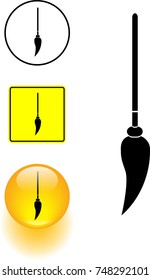 mop symbol sign and button