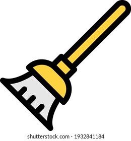 mop vector colour line icon