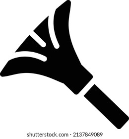 Mop, Vektorgrafik einzeln auf transparentem Hintergrund. glyph-Vektorsymbole für Konzept- oder Web-Grafiken.