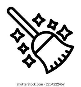 Mop Vector Line Icon Design