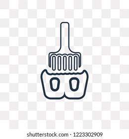 Mop vector outline icon isolated on transparent background, high quality linear Mop transparency concept can be used web and mobile