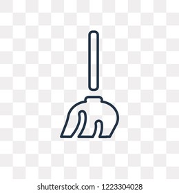 Mop vector outline icon isolated on transparent background, high quality linear Mop transparency concept can be used web and mobile