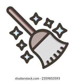 Mop Vector Thick Line Filled Colors Icon For Personal And Commercial Use.
