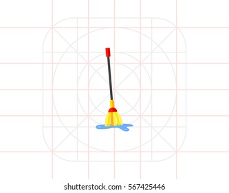 Mop and Water Icon