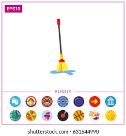 Mop and Water Icon