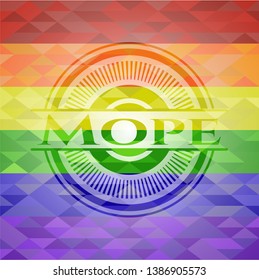 Mope lgbt colors emblem. Vector Illustration. Mosaic.