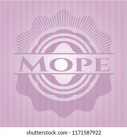 Mope retro style pink emblem
