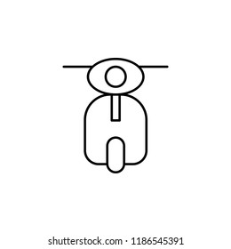 moped icon. Element of transportation icon for mobile concept and web apps. Thin line moped icon can be used for web and mobile
