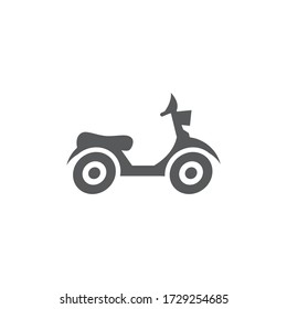 Moped icon on white background