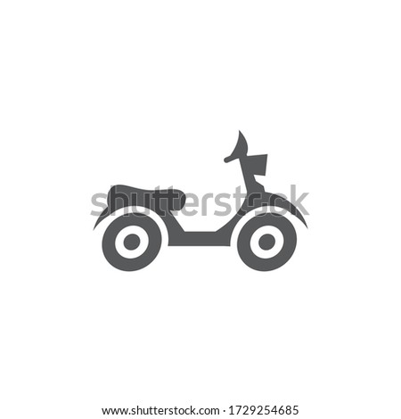 Moped icon on white background