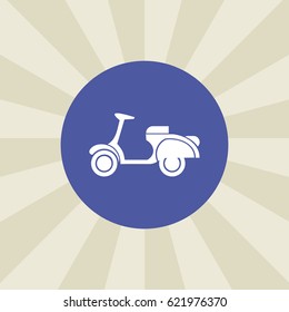 moped icon. sign design. background