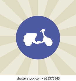 moped icon. sign design. background
