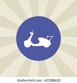 moped icon. sign design. background