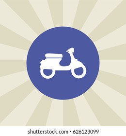 moped icon. sign design. background