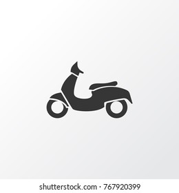 Moped icon symbol. Premium quality isolated scooter element in trendy style.