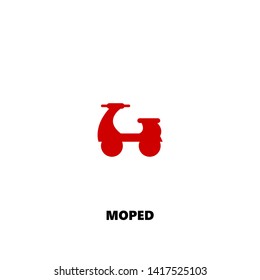 moped icon. moped vector design. sign design. red color